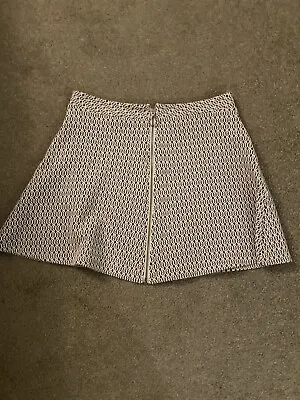 Short Ivory Blue And Red Zip Front Skirt Fits Size 12 • £2.40