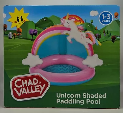 Chad Valley 3.9ft Unicorn Baby Paddling Pool 28L New & Boxed FREE POSTAGE • £13.29