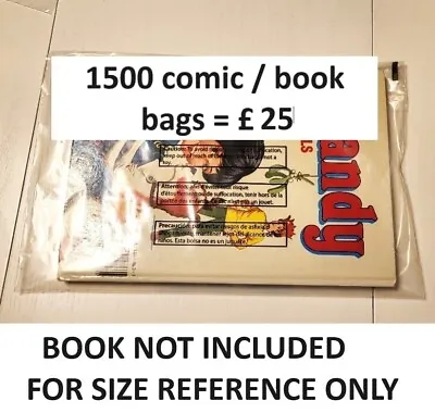 Magazine Comic Book Display/storage Bags Child Warning Print £25/1500 Resealable • £25