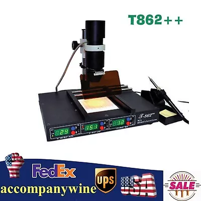 T862++ BGA Infrared Rework Station Heating Soldering SMD Welder Machine • $198
