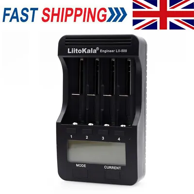 £18.99 • Buy LiitoKala Lii-500 4 Slot Battery Charger Kit For 3.7V Li-ion Cylindrical Battery