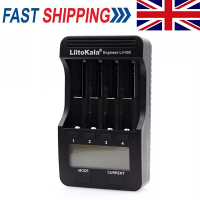 £17.99 • Buy LiitoKala Lii-500 4 Slot Battery Charger Kit For 3.7V Li-ion Cylindrical Battery