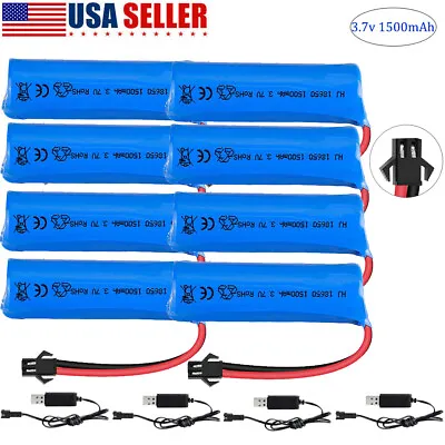 3.7V 1500mAh Lipo Battery Rechargeable With SM Plug USB For RC Cars Boats • $29.05