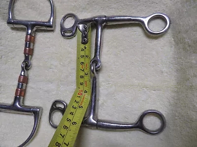 2  Horse Bits 4.75    2 Ring Comfort Snaffle  Bit & 5  Horse Mouth Steel Bit • $55