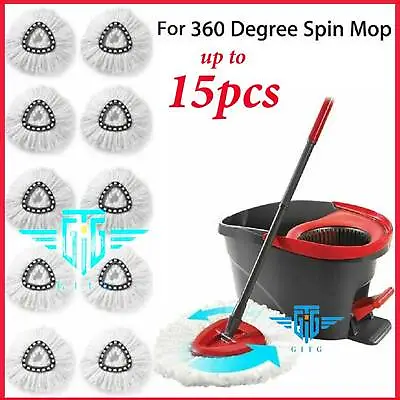 15x Replacement Microfiber Mop HEAD For O-Cedar Spin Mop Easy Clean Wring Refill • $11.90