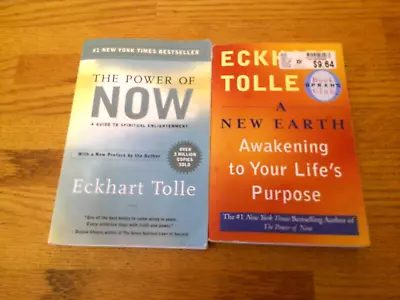 Power Of Now & New Earth - 2 Eckhart Tolle Soft Cover Books • $2.99