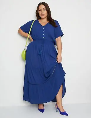 $70.82 • Buy BeMe - Plus Size - Womens Dresses -  3/4 Sleeve Woven Lace Trim Maxi Dress