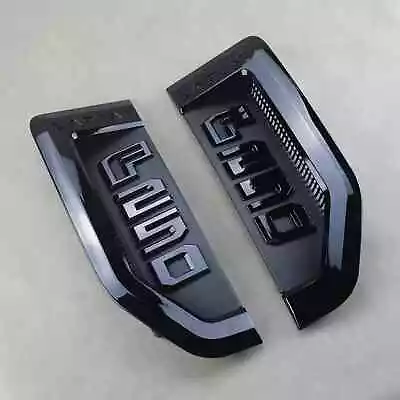 Pair F-250 Lariat Sport Logo Badge For 17-22 Left Right Fender Side Emblem Black • $183.56