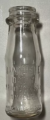 Danville Dairy Products Milk Bottle Half Pint Danville VA  3¢ Store Bottle Nice • $14.99