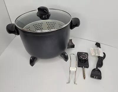  Presto 6QT Multi Cooker Deep Fryer Immersible With Lid Kitchen Kettle  • $33.99