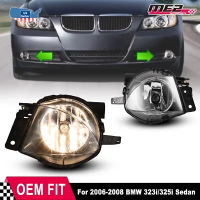 Fog Lights For 2006-2008 BMW 3 Series E90 Sedan/ E91 Wagon Front Bumper Lamp • $33.99