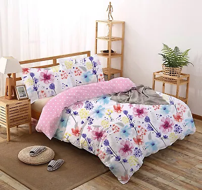 $49 • Buy All Size Bed Quilt Duvet Doona Cover Set 100% Cotton Bedding Pillowcase Love