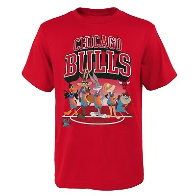 Space Jam Kids Tunes Court Chicago Bulls Red New Legacy Youth Size NBA • $45.05