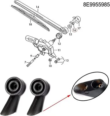 For AUDI A3 A4 A6 Q5 Q7 WINDSHIELD REAR WIPER WASHER NOZZLE SPRAY JET 8E9955985 • £5.89