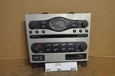 07-08 Infiniti G35 Temperature AC Climate 25391JK610 Control 205-24 Bx1 • $24.99