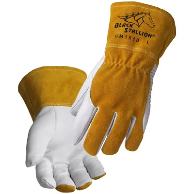 $21.95 • Buy Revco Black Stallion GM1510 Goatskin MIG Welding Gloves With DragPatch - Large