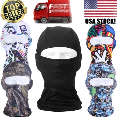 $5.99 • Buy Balaclava Tactical Camo Full Face Mask Ski Sun UV Protection Mask For Men Women