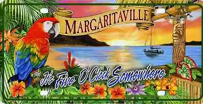 Jimmy Buffett Margaritaville It's 5 O'Clock Somewhere License Plate Sign NEW • $16