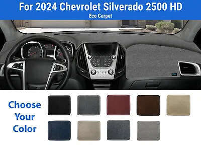 Dashboard Dash Mat Cover For 2024 Chevrolet Silverado 2500 HD (Poly Carpet) • $58.95
