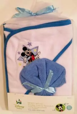 Disney Baby Mickey Mouse Hooded Towel + Washcloth Set Wash Cloth • $8.78