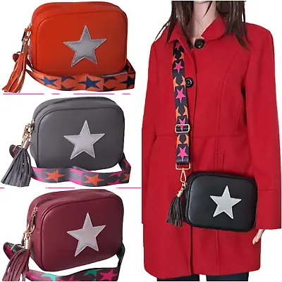 £24.99 • Buy Ladies Cross Body Messenger Bag Fashion Tassel Star Wide  Strap Women Shoulder
