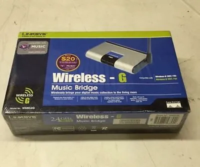 Cisco-Linksys WMB54G Wireless-G Music Bridge Adapter Router NEW SEALED RETAILBOX • $17.98