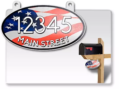 Curb-N-Sign® Hanging House Mailbox Address Numbers Sign Oval Reflective Number • $39.95