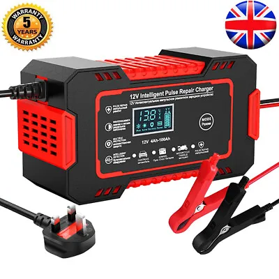 UK Car Battery Charger 12V 6A Fast Charger Automatic Smart Pulse Repair AGM/GEL • £14.99