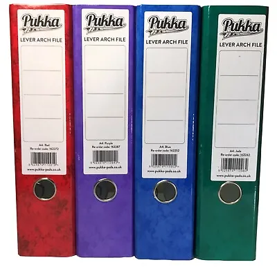 £4.90 • Buy Pukka A4 Lever Arch File Document Storage Folder Filing 75mm Metal Ring Binder