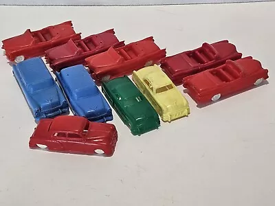 Lot Of 10 Vintage Plasticville(3) And Processed Plastic(7) Cars 1/50 • $29.99