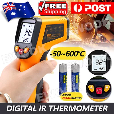 LCD Digital Temperature Gun Non-contact Laser IR Thermometer Temp Meter -50~600℃ • $17.85