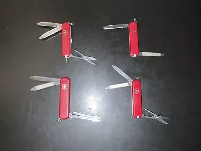 Lot 4 Victorinox Wenger Swiss Army Knife Red SD + Escort + Esquire + Signature • $16.95