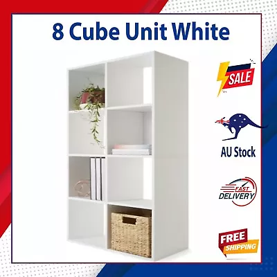 8 Cube Storage Shelf Display Cabinet Cupboard Bookshelf Unit Toy Book Organizer • $49.99