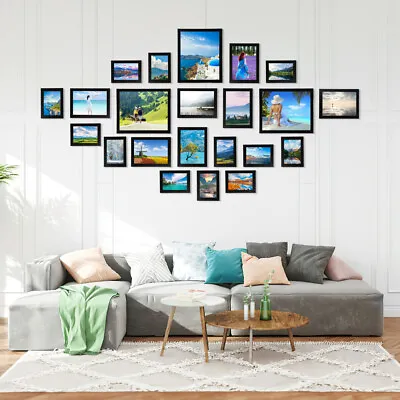 Large Set 23Pcs Photos Multi Picture Frame Collage Aperture Memories Decor UK • £26.99