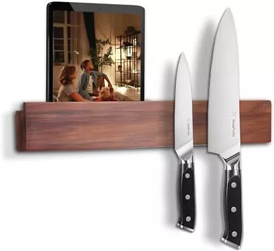 16'' Magnetic Knife Strips Knife Holder For Wall Acacia Wood Knife Magnetic S... • $17.98