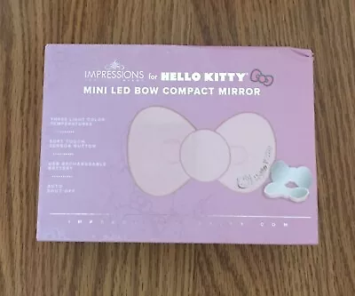 Impressions Vanity Hello Kitty Mini LED Bow Compact Mirror Rechargeable See NOTE • $31.99