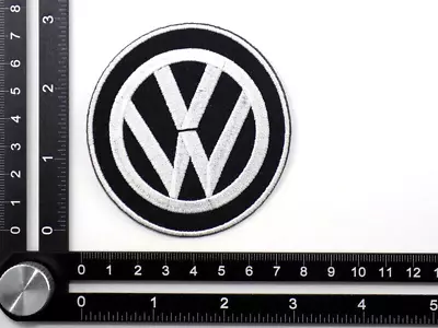 VW EMBROIDERED PATCH IRON/SEW ON ~3 X 2-7/8  VOLKSWAGEN NEW BEETLE SCIROCCO GOLF • $5.99