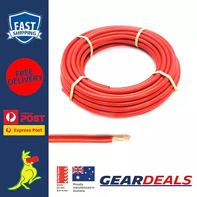 8 B S Cable Single Core 10m Roll Red 74 Amp Made In Australian 8 AWG Cable 8 B&S • $39.99