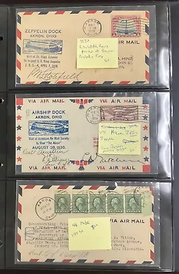 USS Akron & Macon Covers Several Autographed 60 Different Covers 1930-33 • $1450