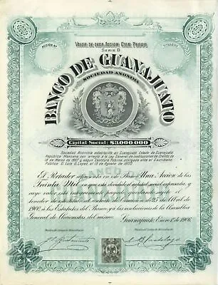  Winston Churchill  - Banco De Guanajuato - Mexican Stocks & Bonds • $2545