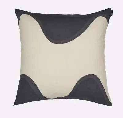 Marimekko Lokki Pillow Case Cushion Cover Black  Off White Finland • $55