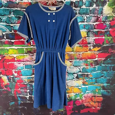 Vintage David Brown Boutique California Terry Cloth Dress Size Small • $40