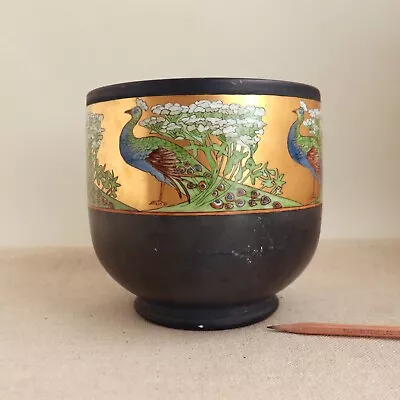 Limoges Peacock Jardiniere William Guerin Cachepot French Nouveau Porcelain Vase • $250