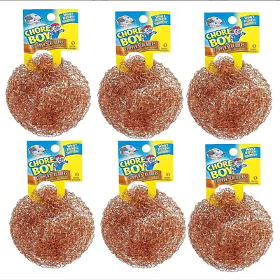 Chore Boy Copper Scrubber 100% Pure Copper Scrubbers New Steel Wool Scouring Pad • $9.99