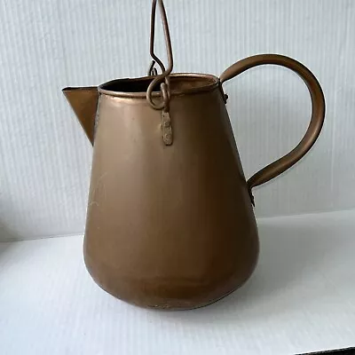 Copper Coffee Pot Or Kettle Farm House Collectible No Lid Vintage Handmade • $29.99