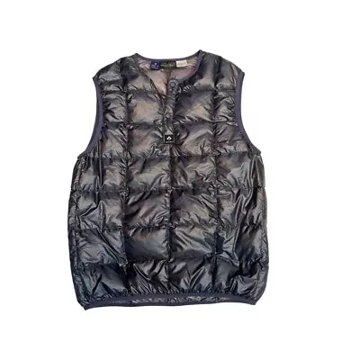 Mont-Bell Us Superior Down Vest US Medium Dark Grey Snaps UltraLight Puffy • $140