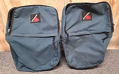 Vintage Cannondale Pannier Bags Blue  Bike Packing Set Pair USA QR Tour Rear 80s • $219.99