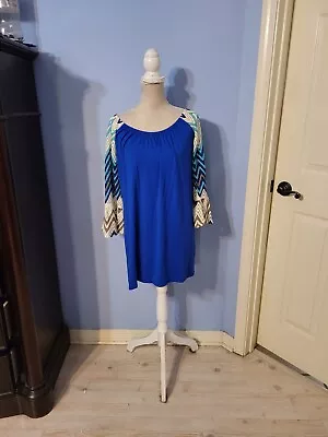 Va Va By Joy Han Small Blouse Womens Blue Tunic • $11