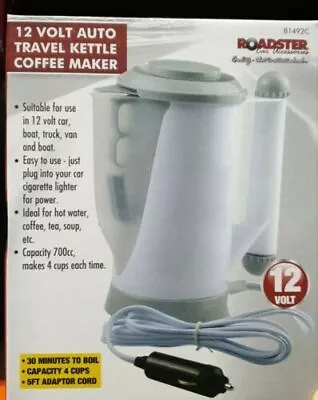 12V Car Auto Portable Water Heater Travel Mains Kettle Tea Coffee Milk • £9.95