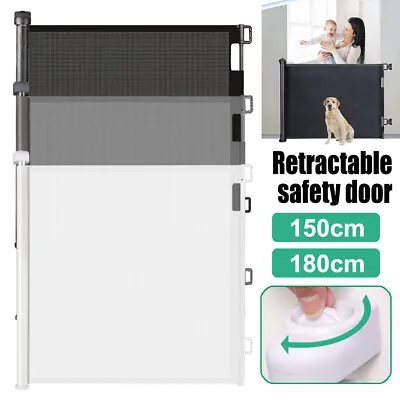 Safety Guard Gate Retractable Pet Dog Folding Baby Toddler Stair Gate Isolation • £25.49